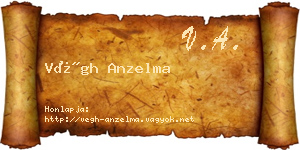 Végh Anzelma névjegykártya